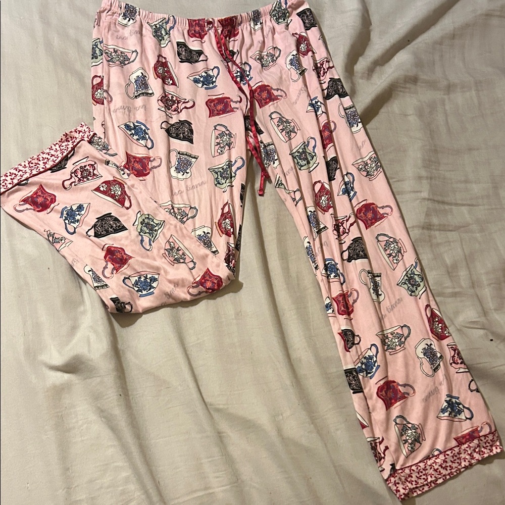 Flora Nikrooz Pink Teapot Pajama Bottoms